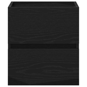 Waschbeckenunterschrank Eiche Schwarz 41 cm