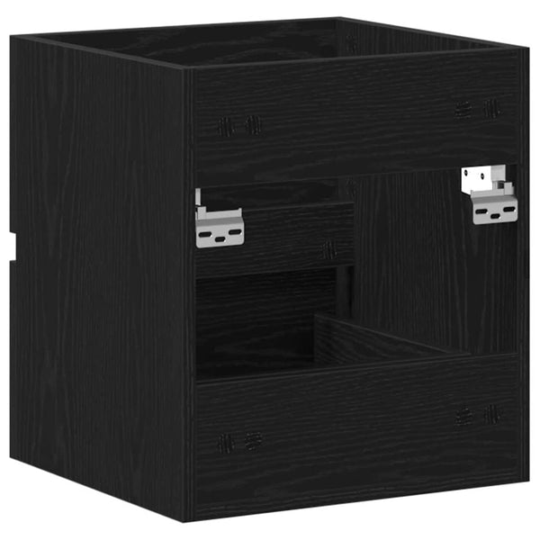 Waschbeckenunterschrank Eiche Schwarz 41 cm