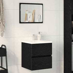 Waschbeckenunterschrank Eiche Schwarz 41 cm