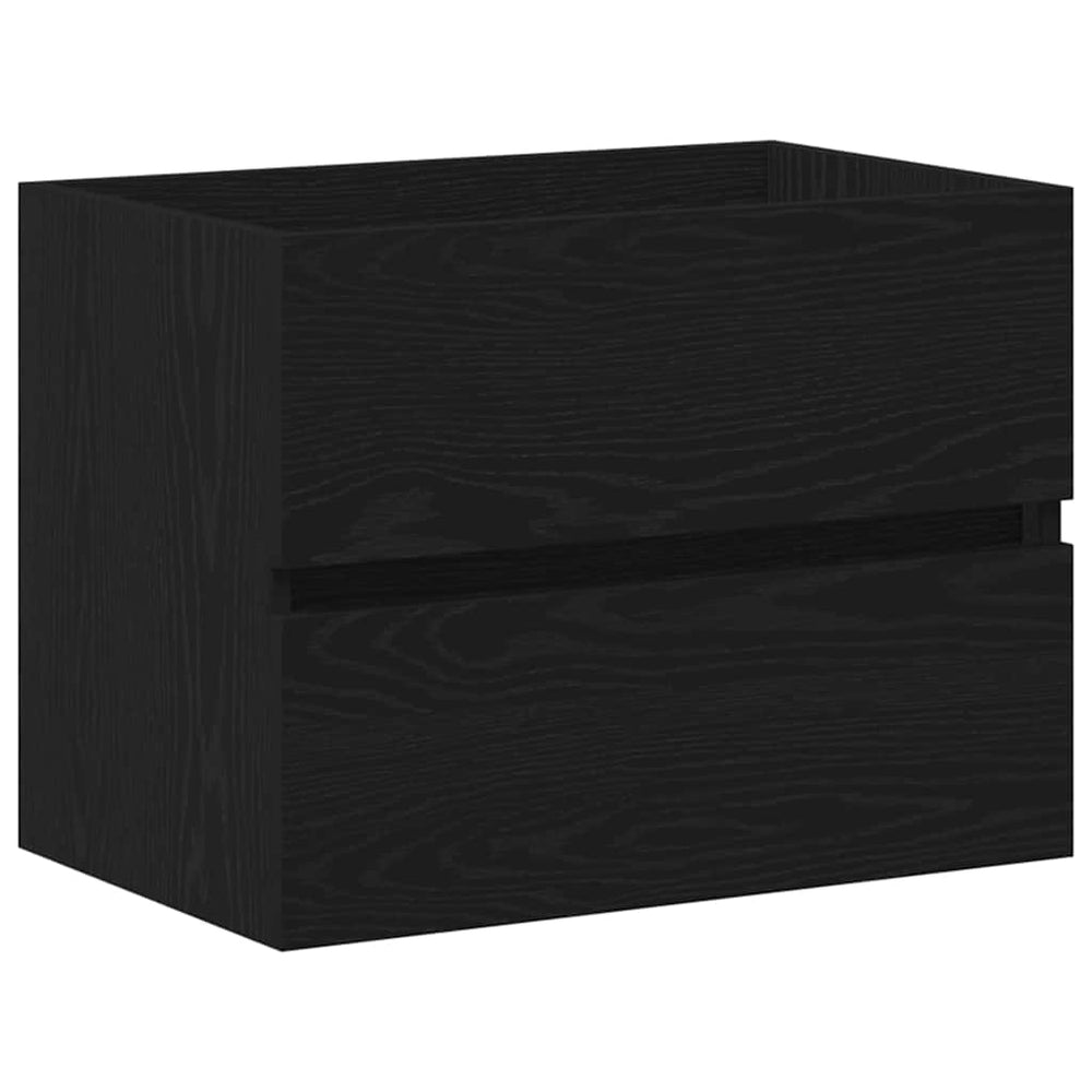 Waschbeckenschrank Schwarz Eiche 60 cm