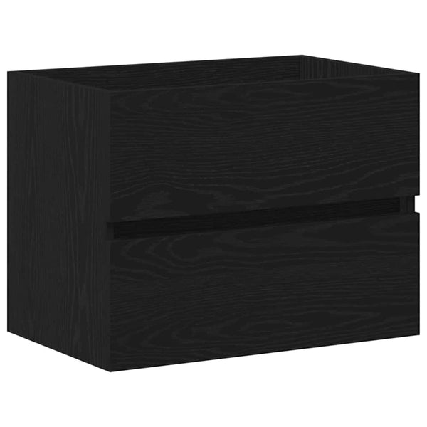 Waschbeckenschrank Schwarz Eiche 60 cm