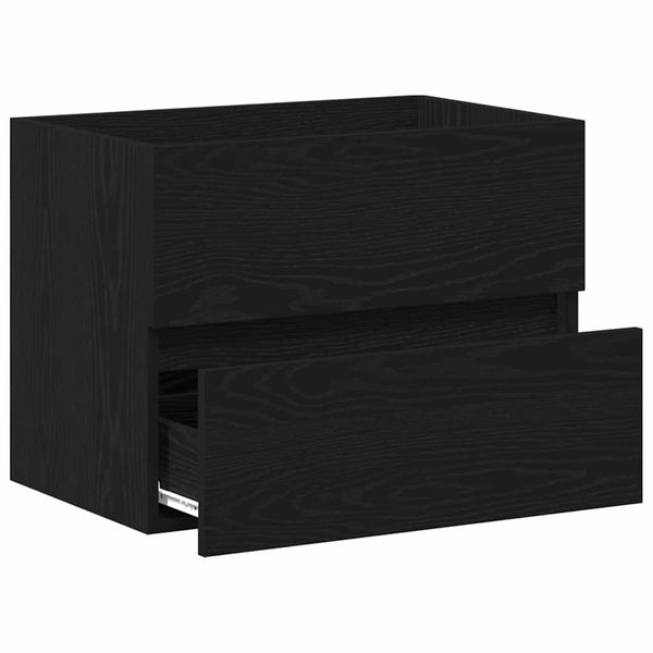 Waschbeckenschrank Schwarz Eiche 60 cm