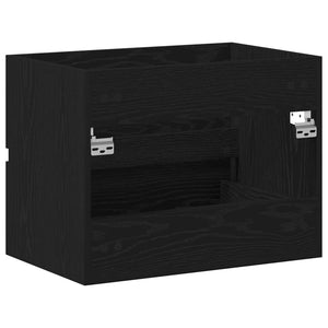 Waschbeckenschrank Schwarz Eiche 60 cm