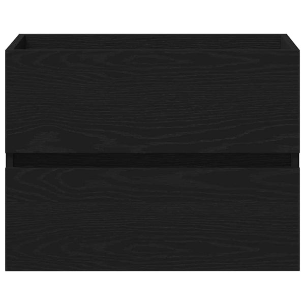 Waschbeckenschrank Schwarz Eiche 60 cm