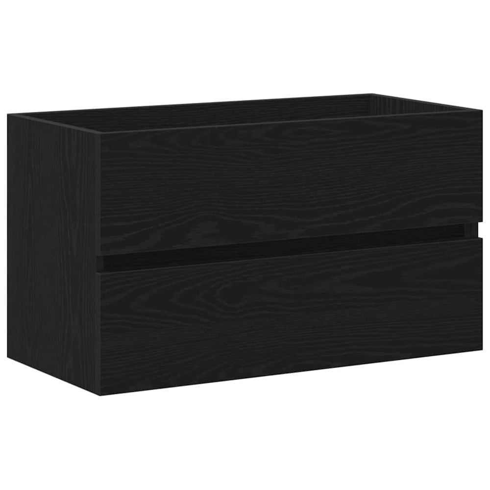 Spülbeckenschrank Schwarz Eiche 80cm