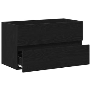 Spülbeckenschrank Schwarz Eiche 80cm