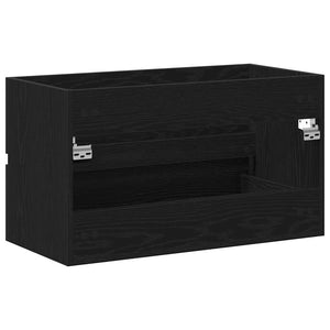 Spülbeckenschrank Schwarz Eiche 80cm