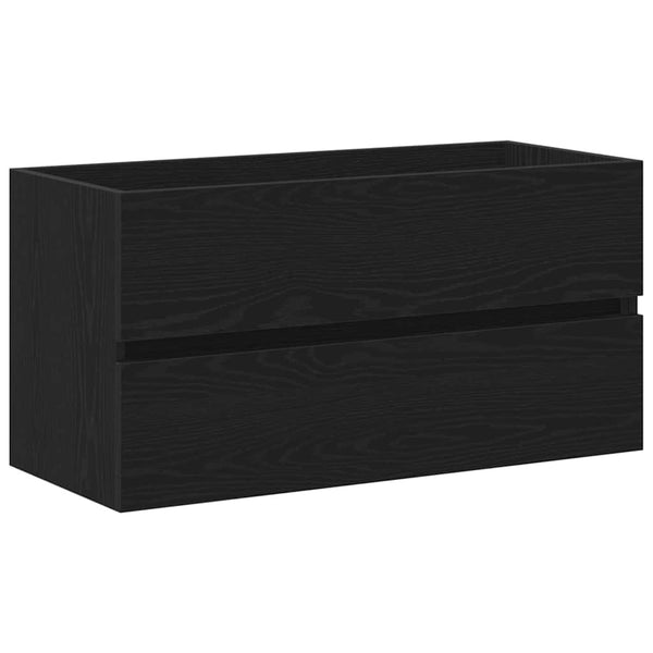 Waschbeckenunterschrank Schwarz Eiche 90cm