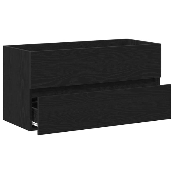 Waschbeckenunterschrank Schwarz Eiche 90cm