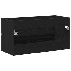 Waschbeckenunterschrank Schwarz Eiche 90cm