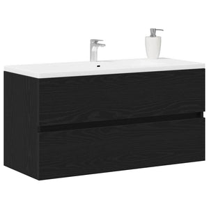 Waschbeckenunterschrank Schwarz Eiche 90cm