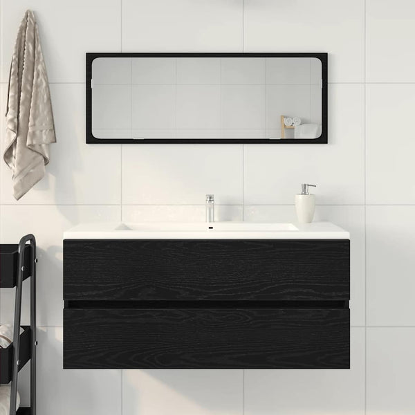 Waschbeckenunterschrank Schwarz Eiche 100 cm