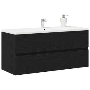 Waschbeckenunterschrank Schwarz Eiche 100 cm