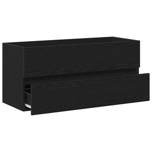 Waschbeckenunterschrank Schwarz Eiche 100 cm