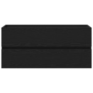 Waschbeckenunterschrank Schwarz Eiche 100 cm
