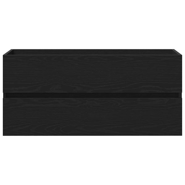 Waschbeckenunterschrank Schwarz Eiche 100 cm