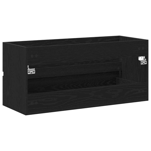 Waschbeckenunterschrank Schwarz Eiche 100 cm
