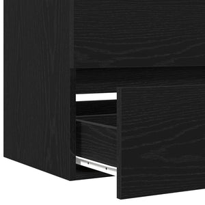 Waschbeckenunterschrank Schwarz Eiche 100 cm