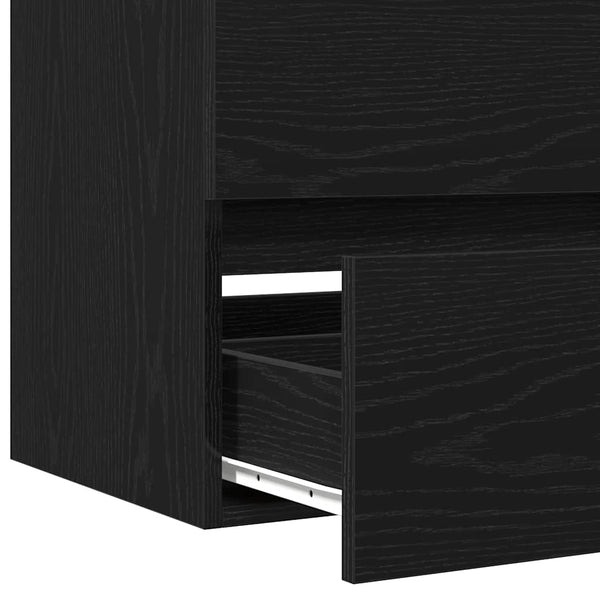 Waschbeckenunterschrank Schwarz Eiche 100 cm