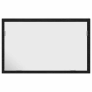 LED Badspiegel Schwarz Eichen-Optik 60cm