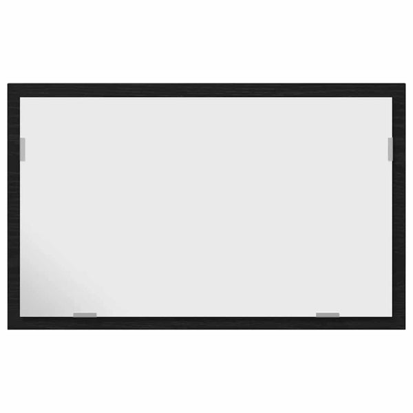 LED Badspiegel Schwarz Eichen-Optik 60cm