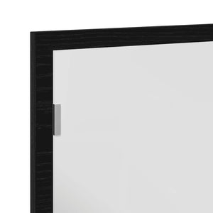 LED Badspiegel Schwarz Eichen-Optik 60cm