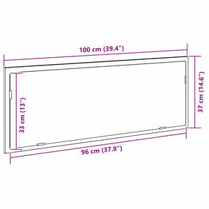 LED-Badezimmerspiegel Eichen-Optik 100cm