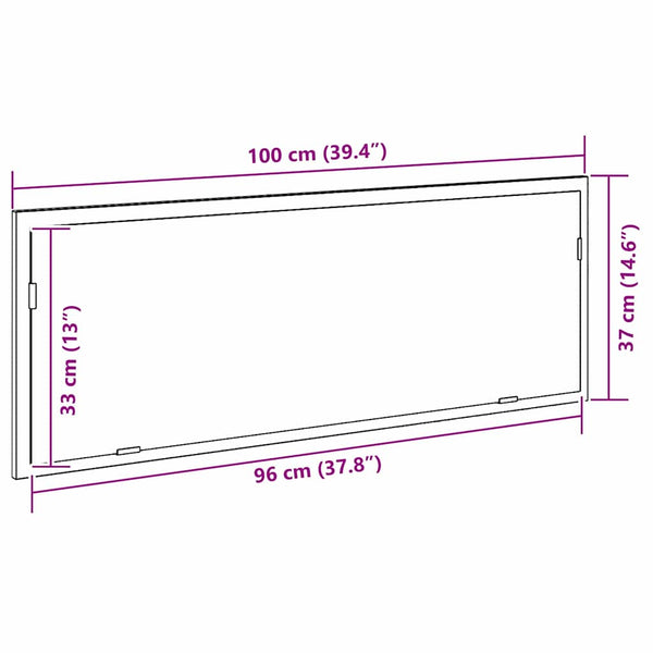 LED-Badezimmerspiegel Eichen-Optik 100cm
