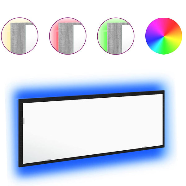 LED-Badezimmerspiegel Eichen-Optik 100cm