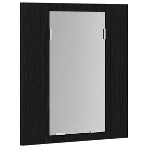 LED Badezimmerspiegelschrank Eiche Schwarz 40cm