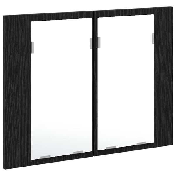 Badezimmerspiegelschrank Schwarz Eiche 60cm