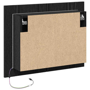 Badezimmerspiegelschrank Schwarz Eiche 60cm