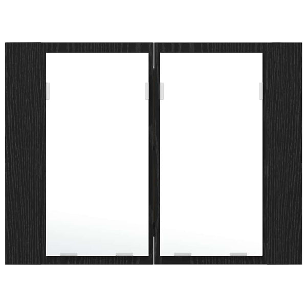 Badezimmerspiegelschrank Schwarz Eiche 60cm