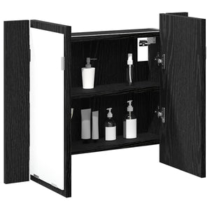 Badezimmerspiegelschrank Schwarz Eiche 60cm