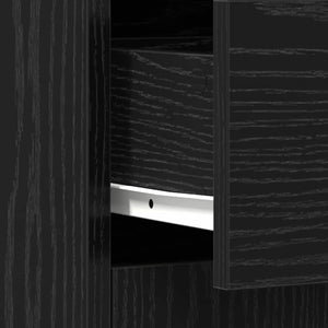 Badezimmerschrank Schwarz Eichen-Optik 60x33x80 cm