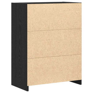 Badezimmerschrank Schwarz Eichen-Optik 60x33x80 cm