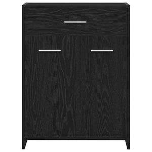 Badezimmerschrank Schwarz Eichen-Optik 60x33x80 cm