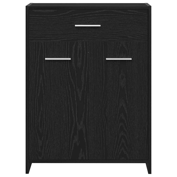 Badezimmerschrank Schwarz Eichen-Optik 60x33x80 cm