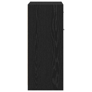 Badezimmerschrank Schwarz Eichen-Optik 60x33x80 cm