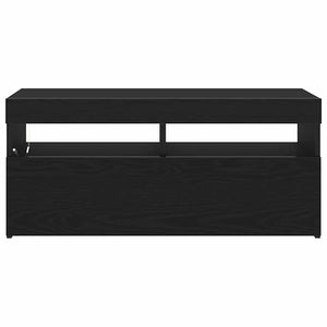 Schwarzer TV-Schrank Eichen-Optik, 90cm