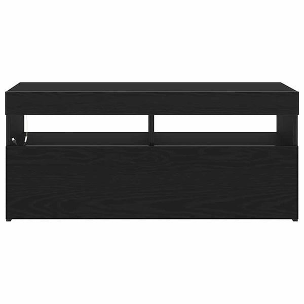 Schwarzer TV-Schrank Eichen-Optik, 90cm