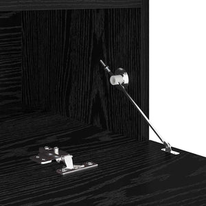 TV-Schrank mit LED Schwarz Eichen-Optik