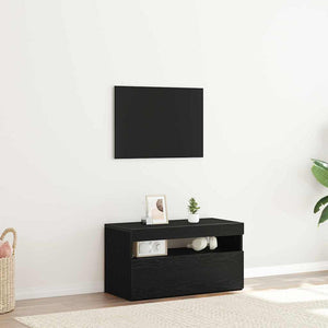 TV-Schrank Schwarz Eichen-Optik 75 cm