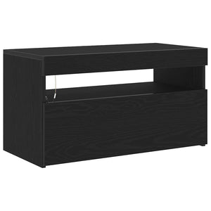 TV-Schrank Schwarz Eichen-Optik 75 cm