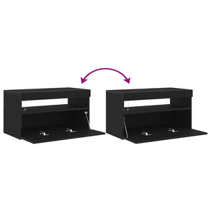 TV-Schrank Schwarz Eichen-Optik 75 cm