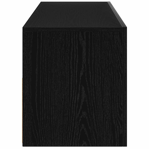 TV-Schrank mit LED Schwarz Eichen-Optik, 2er-Set