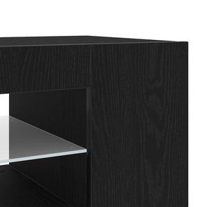 TV-Schrank Schwarz Eichen-Optik 135 cm