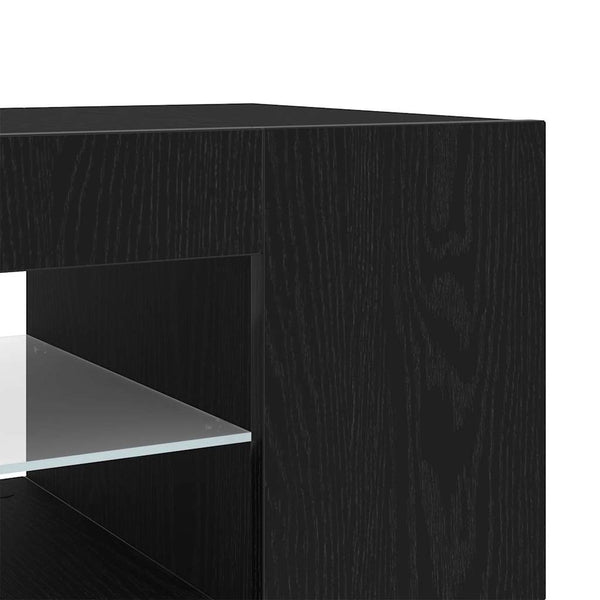 TV-Schrank Schwarz Eichen-Optik 135 cm