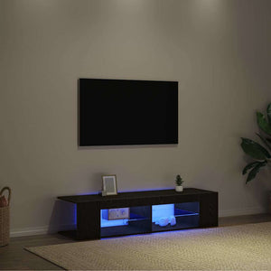 TV-Schrank Schwarz Eichen-Optik 135 cm