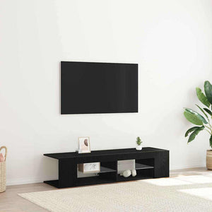 TV-Schrank Schwarz Eichen-Optik 135 cm